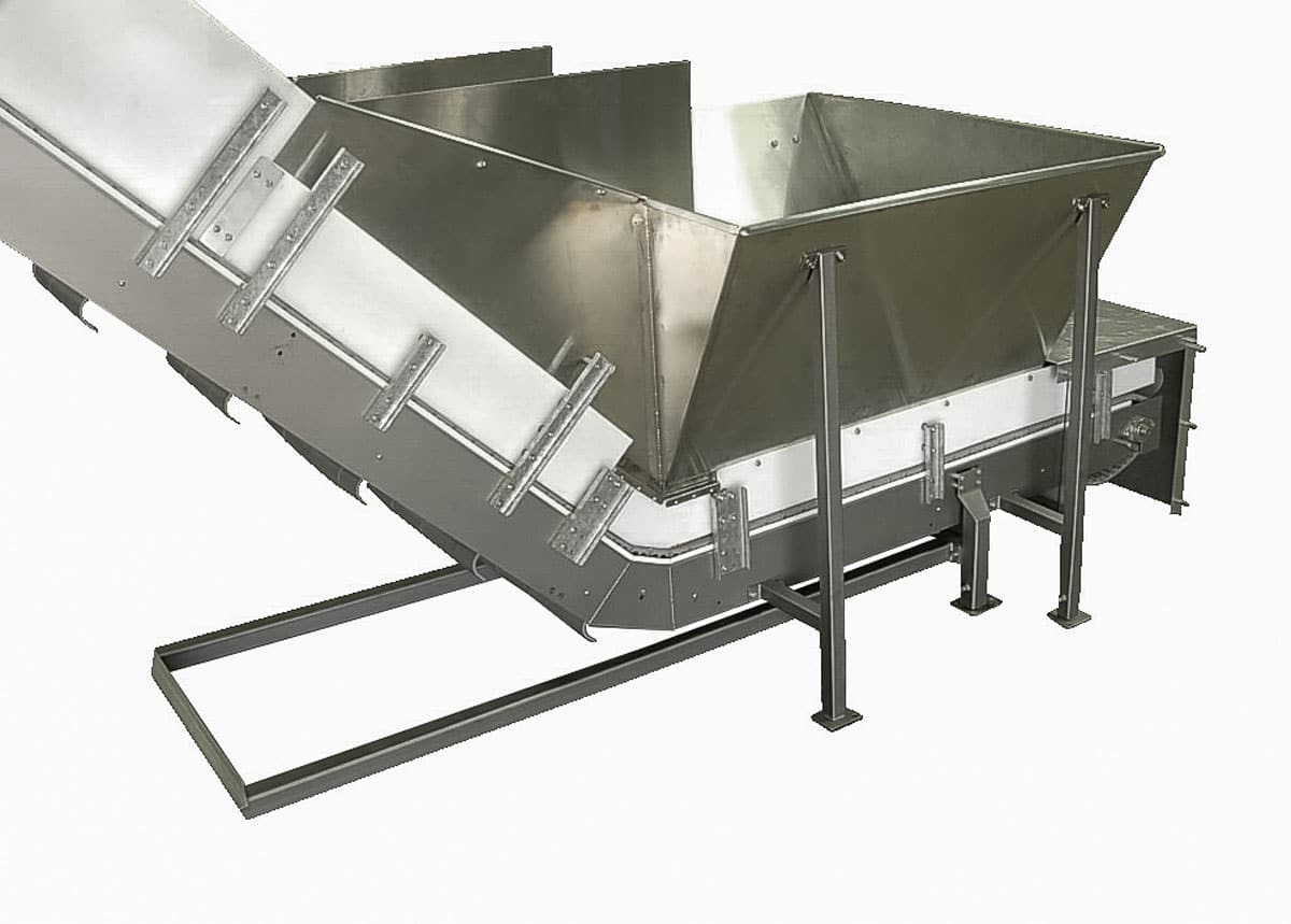 Custom Incline Hopper | Custom Conveyors | Laughlin Conveyor