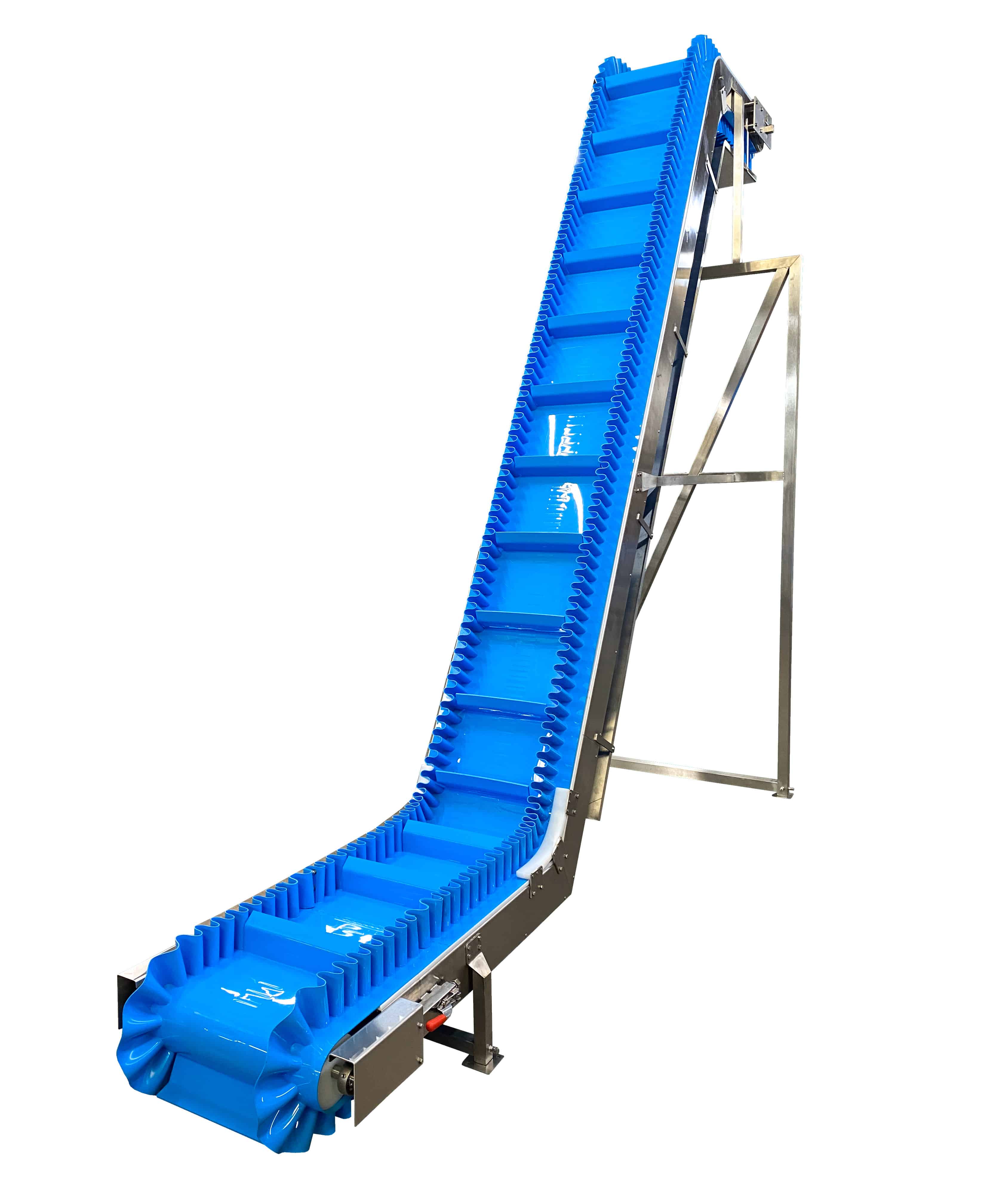 Belt clearance elevator conveyors
